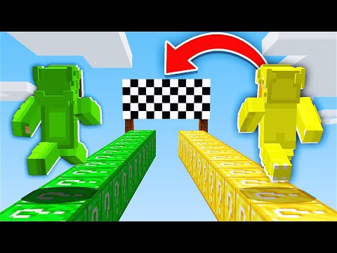 Playing an EXTREME LUCKY BLOCK RACE in Minecraft!