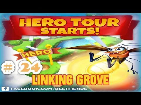 Best Fiends - Hero World Tour - Linking Grove Level 24 - Walkthrough
