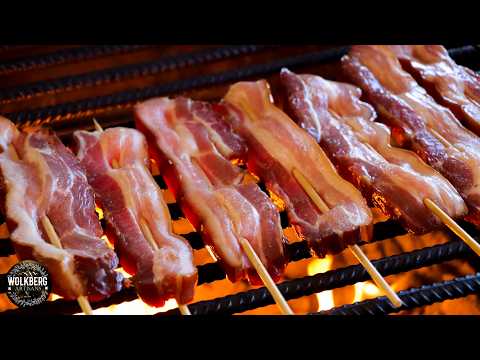Thick Bacon on the Braai | How to make Old Fashioned Bacon recipe | Brie & Green Fig Braaibroodjies