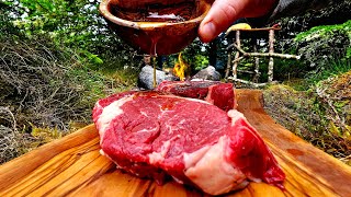 Download lagu The JUICIEST STEAK prepared in Nature | Relaxing Cooking ASMR mp3