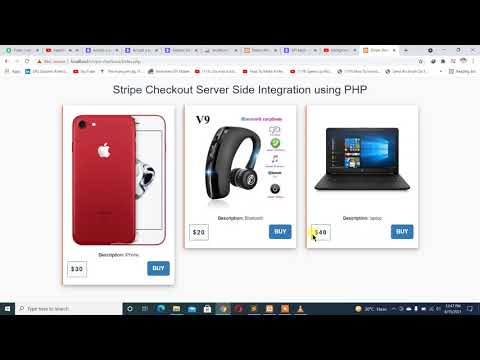 how to integrate stripe checkout in php ecommerce website 2021