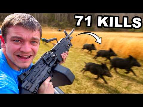 I Hunted Wild Hogs with a M249 SAW!