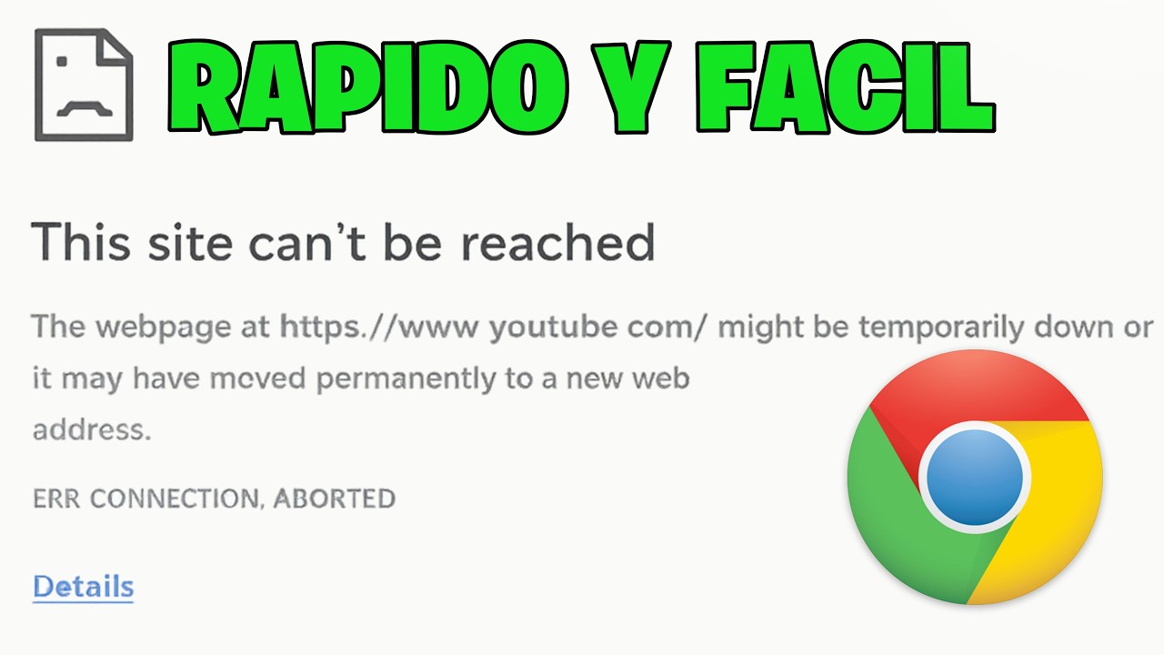 Solución ERR_CONNECTION_ABORTED en Google Chrome |La Página Puede Estar Temporalmente No Disponible