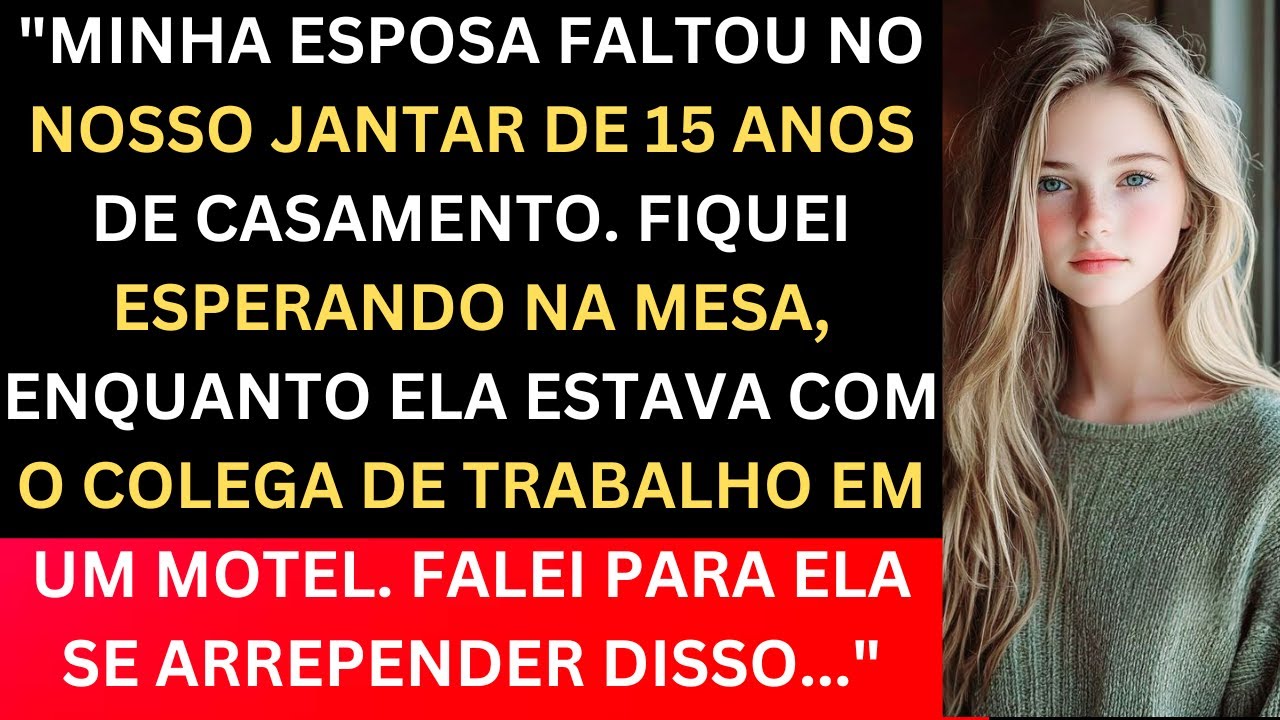MINHA ESPOSA FALTOU NO NOSSO JANTAR DE 15 ANOS DE CASAMENTO. FIQUEI ESPERANDO NA MESA, ENQUANTO ELA