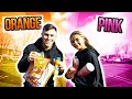 EATING ONLY ONE COLOR FOOD FOR 24HOURS CHALLENGE w/ My Girlfriend
