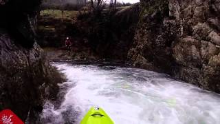 preview picture of video 'Kayaking Waterfall GoPro - River L'Auzène - Ardèche France'