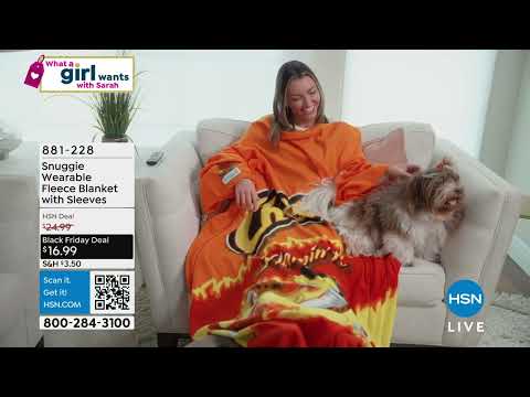 Snuggie Wearable Fleece Blanket with Sleeves