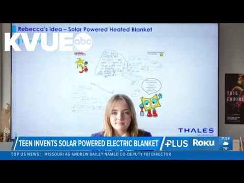 13-year-old creates solar powered electric blanket