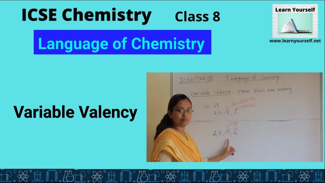 ICSE Std-8 Chemistry - Variable Valency || Language of Chemistry || Cu with +1 & +2 Valency