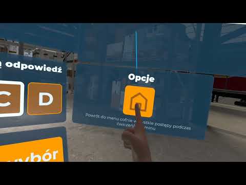 Egzamin teoretyczny w trybie UDT — symulator wózka widłowego VR