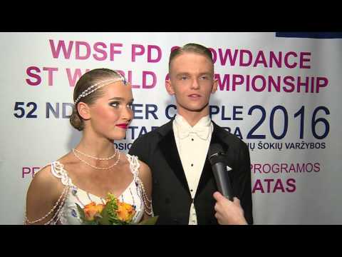 WDSF YOUTH STANDARD “AMBER COUPLE 2016“ WINNERS Karol Michal Tomecki - Domilė Šemeškevičiūtė, LT