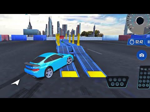 US Police Multi Level Car Transporter Truck 2021 - Best 3D City Car Parking - Android gameplay #2