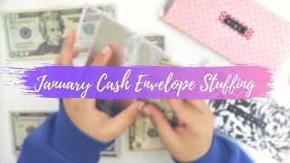 JANUARY CASH ENVELOPE STUFFING | Low & Inconsistent Income