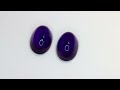 Coppia di Ametista taglio ovale cabochon, 14.59 ct tot. Video 1