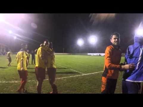 FC Romania full time celebrations after the FA Vase win vs Hertford Town FC