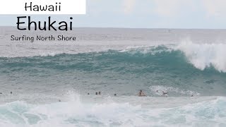 【サーフトリップ】ノースショア・エフカイビーチでサーフィン！頭オーバーの波/ Surfing Ehukai Beach in Oahu Hawaii