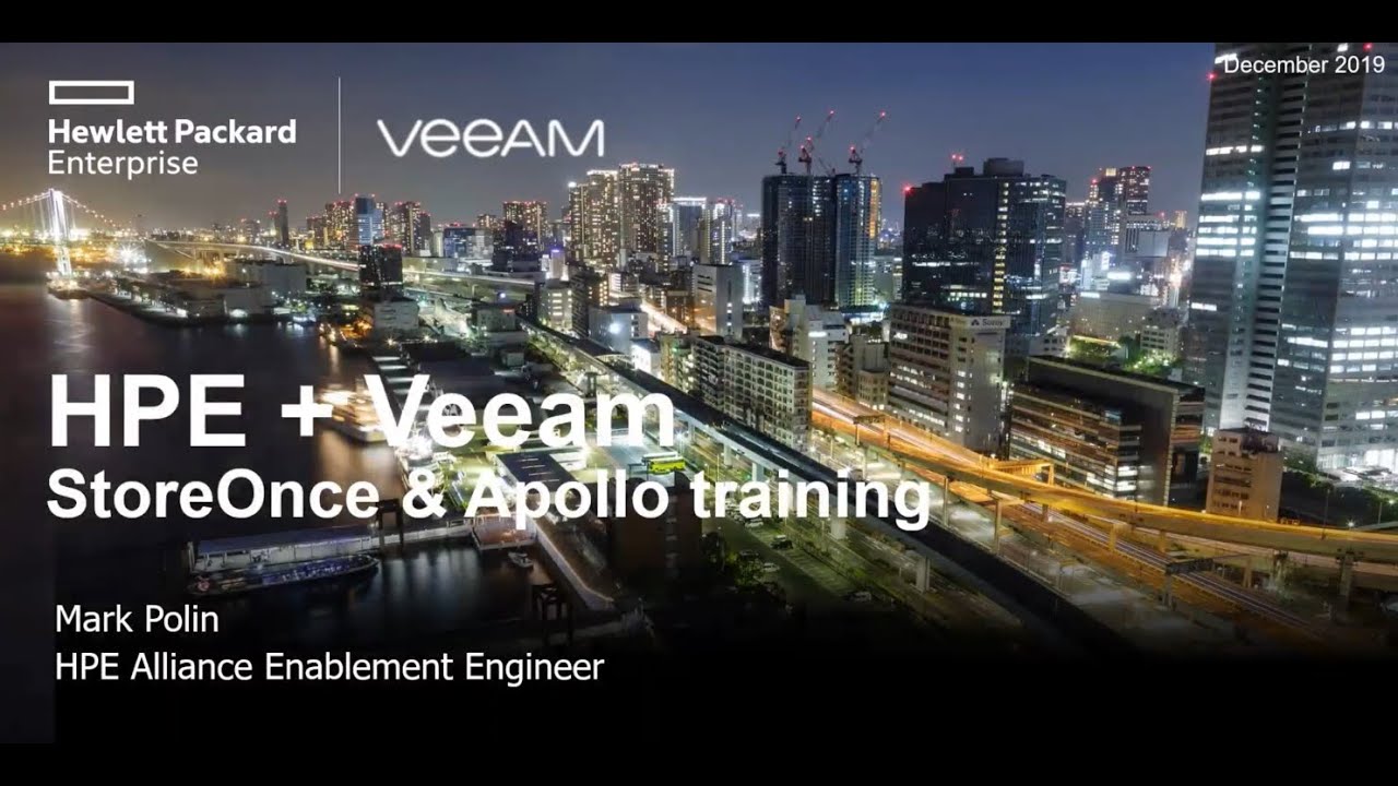 Veeam and HPE Technology Deep Dives - Veeam + StoreOnce & Apollo video