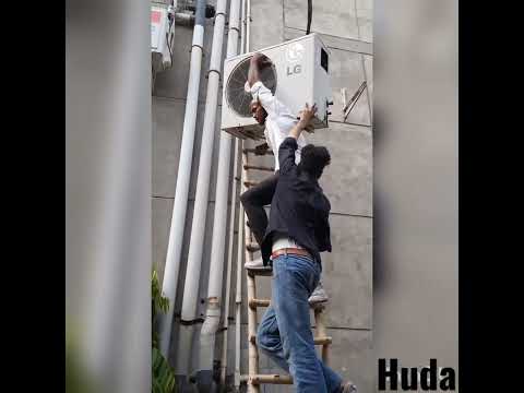 AC Installation Very dangerous #ac #shorts #airconditioner #cooling #acrepair #airconditioning #hvac