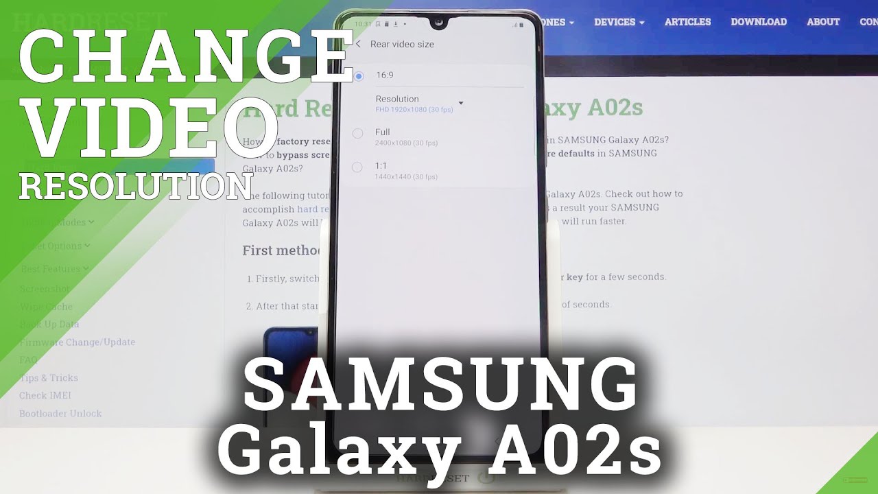 How to Change Video Resolution in SAMSUNG Galaxy A02s – Video High Quality