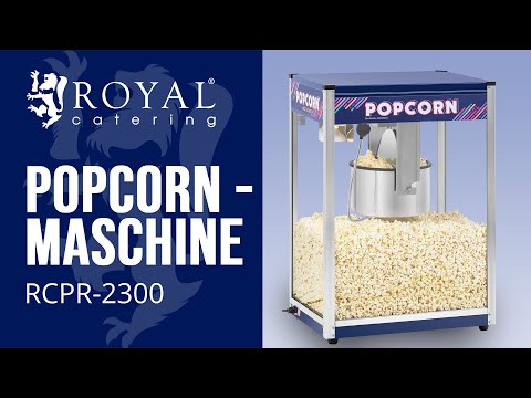 Video - Popcornmachine blauw - 16 ons - XXL