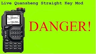 Quansheng IJV 2.95 firmware and Straight Key Mod - live