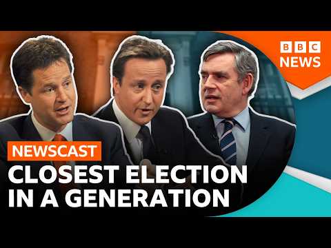 The 2010 Election Old Newscast: Brown vs Cameron vs Clegg | BBC Newscast