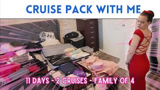 PACK WITH ME 🧳 | 11 Days, 2 Cruises, 1 Hotel, 4 People… Was This Insane?!