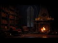 Cozy Castle 💤Rain Sounds & Warm Fireplace for Sleeping No Ads | Sleep, Meditation, ASMR Ambience