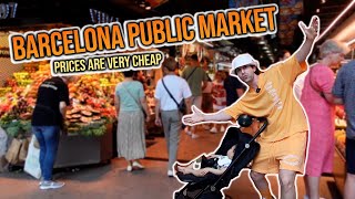 Biggest BARCELONA PUBLIC MARKET with My FAMILY! (Life in Spain)