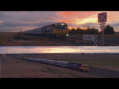 NR91 Leads 5AM8 "The Overland" JBRE Passenger Train At Sunset (30/6/2022) - PoathTV Railways