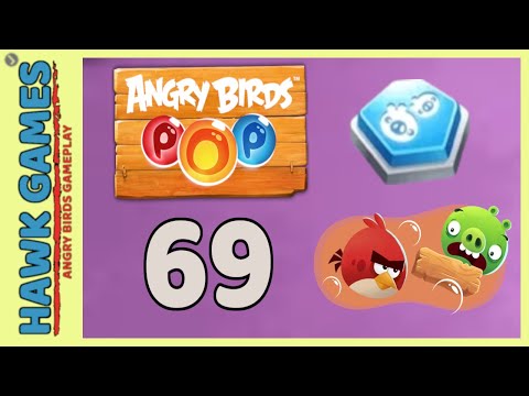 Angry Birds Stella POP Bubble Shooter Level 69 - Walkthrough, No Boosters