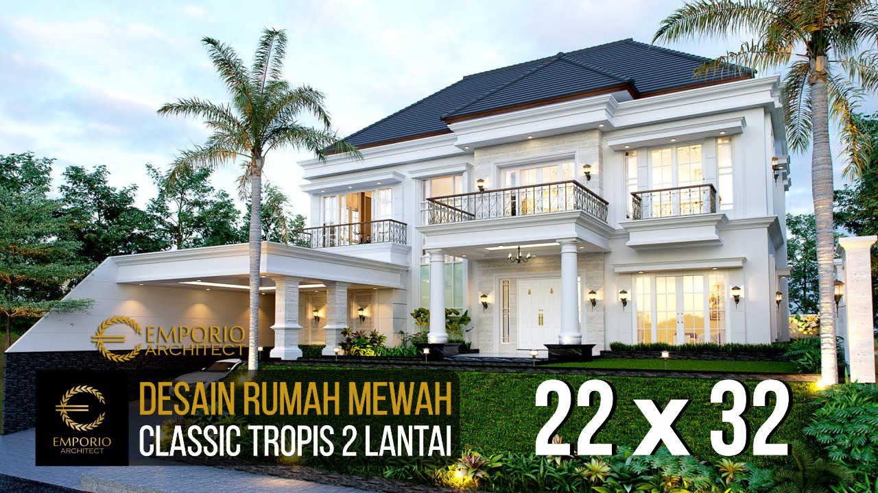 Video 3D Desain Rumah Classic 2 Lantai Mrs. Karina - Jambi