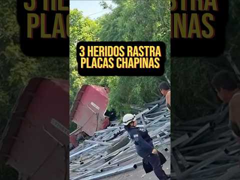 PNC: ¡3 HERIDOS GRAVES! vuelca rastra chapina | Santa Ana a Metapán | El Salvador