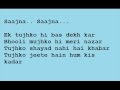Saajna! by Falak with Lyrics
