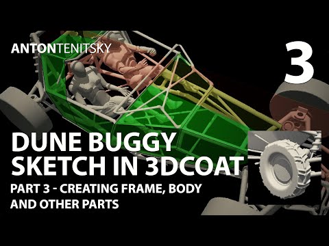 Photo - Buggy Sketch in 3D Coat - Part 3 | ଶିଳ୍ପ ଡିଜାଇନ୍ | - 3DCoat