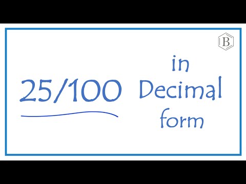 25/100 als Dezimalzahl