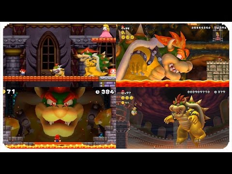 New Super Mario Bros. Series - All Bowser Final Boss Battles (2006-2013)