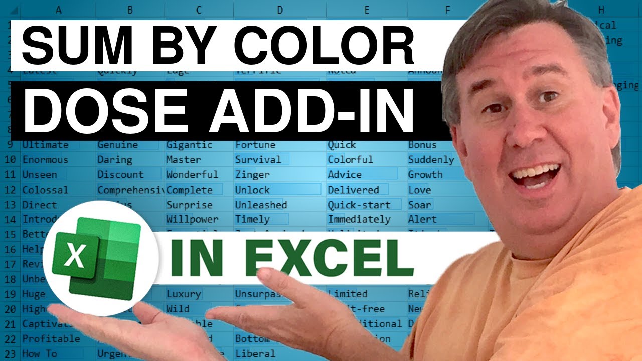Excel Sum Or Count By Color