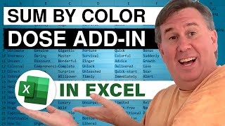 Excel - Can Excel count colored cells- Excel Sum Or Count By Color - Episode 2508