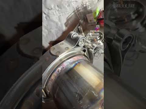 My custom 3” stainless tig welded v-band exhaust for my 03 G35..