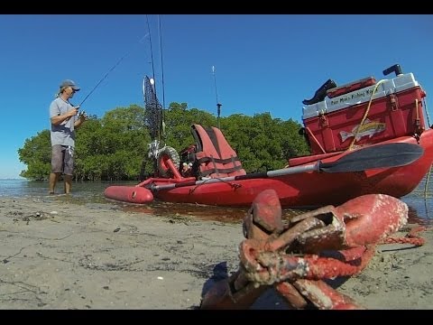 Kayak Fishing during Low Tide