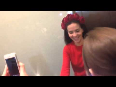 Natalia Oreiro with fans in Kazan - 7.12.2014 - Part 1