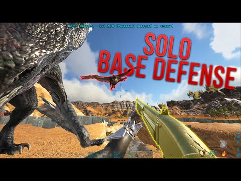 ARK - Insane SOLO BASE DEFENSE!