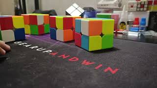 Solve four 2×2 rubik cube in 26 seconds (25.75)