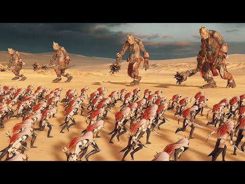 10 Chaos Giant Vs 4,000 Which Elves | Total War Warhammer 3 | Cinematic