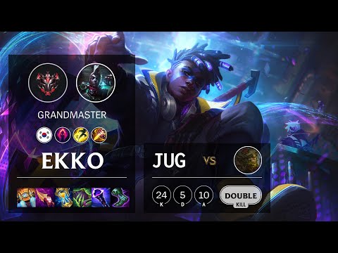 Ekko Jungle vs Ivern - KR Grandmaster Patch 11.19
