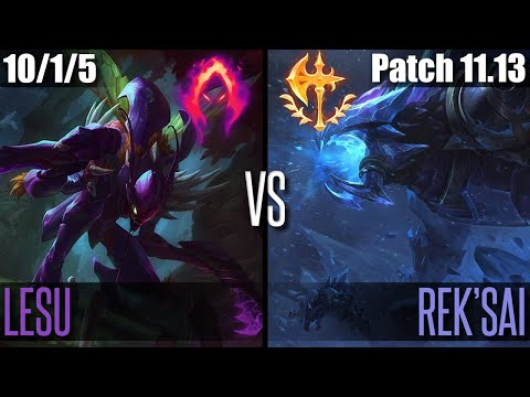 LESU KHA'ZIX vs REK'SAI | NA MASTER | Patch 11.13