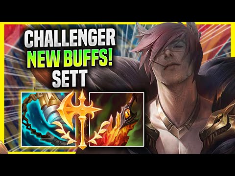 KOREAN CHALLENGER TRIES SETT WITH NEW BUFFS! - Korean Challenger Plays Sett TOP vs Elise!