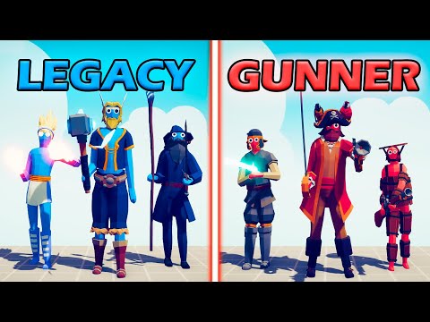 LEGACY TEAM vs GUN TEAM - Totally Accurate Battle Simulator | TABS