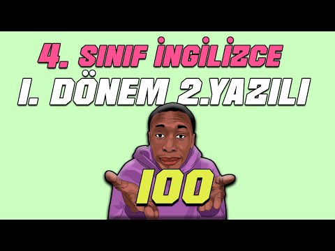 4. SINIF İNGİLİZCE 1. DÖNEM 2. YAZILI